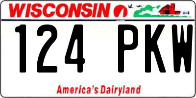 WI license plate 124PKW