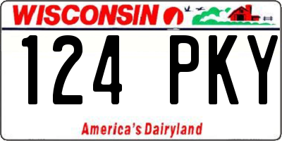 WI license plate 124PKY