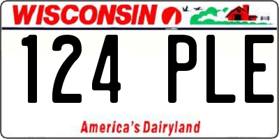 WI license plate 124PLE