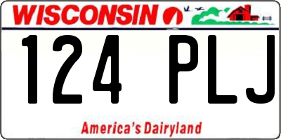 WI license plate 124PLJ