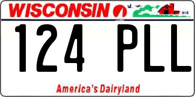 WI license plate 124PLL