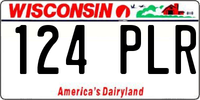 WI license plate 124PLR