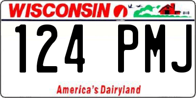 WI license plate 124PMJ