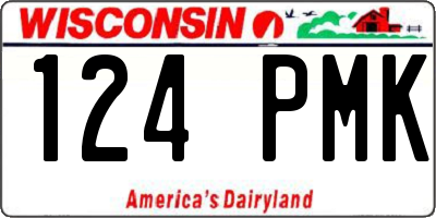 WI license plate 124PMK