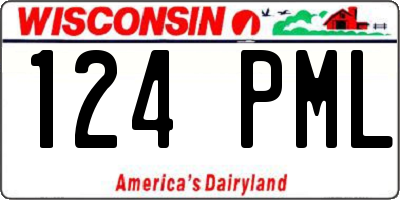 WI license plate 124PML