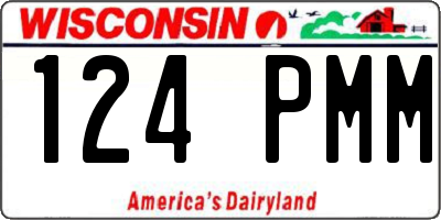 WI license plate 124PMM