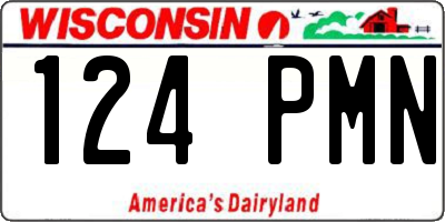 WI license plate 124PMN