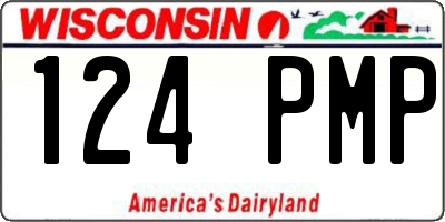 WI license plate 124PMP
