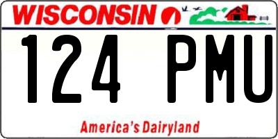 WI license plate 124PMU
