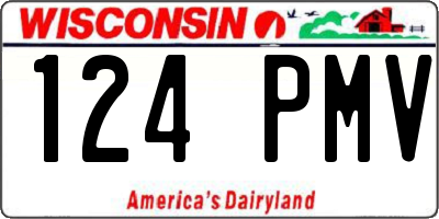WI license plate 124PMV