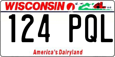 WI license plate 124PQL