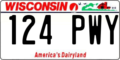 WI license plate 124PWY