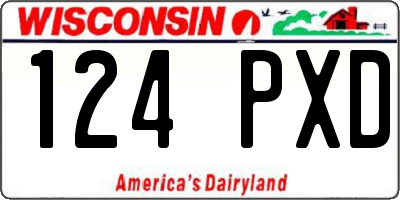WI license plate 124PXD