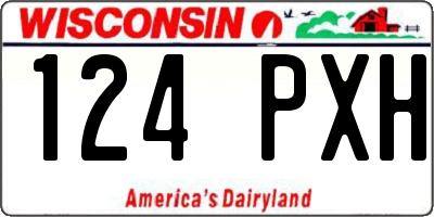 WI license plate 124PXH