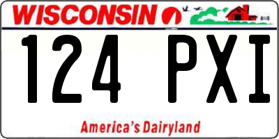 WI license plate 124PXI