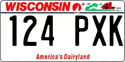 WI license plate 124PXK
