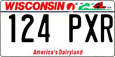 WI license plate 124PXR