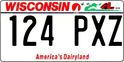 WI license plate 124PXZ