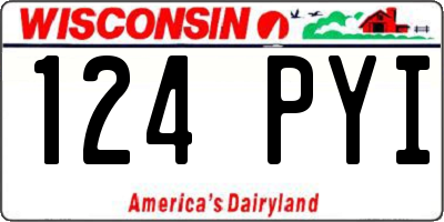WI license plate 124PYI