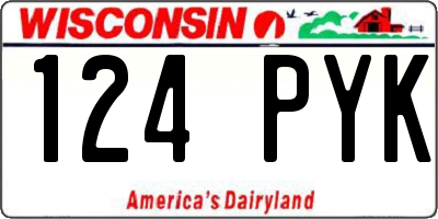 WI license plate 124PYK