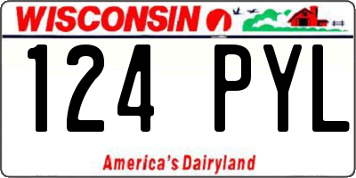 WI license plate 124PYL