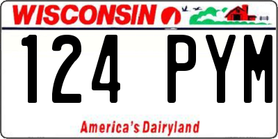 WI license plate 124PYM