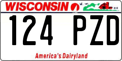 WI license plate 124PZD