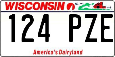 WI license plate 124PZE