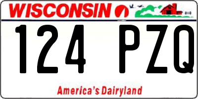 WI license plate 124PZQ