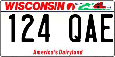 WI license plate 124QAE