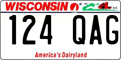 WI license plate 124QAG