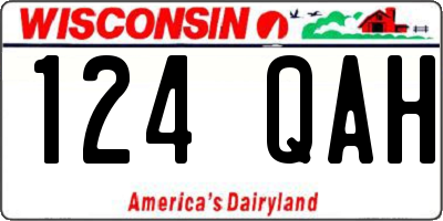 WI license plate 124QAH