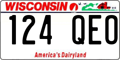 WI license plate 124QEO