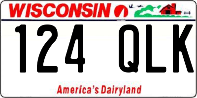WI license plate 124QLK