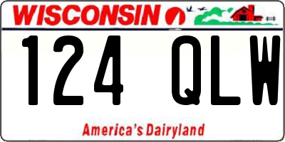 WI license plate 124QLW