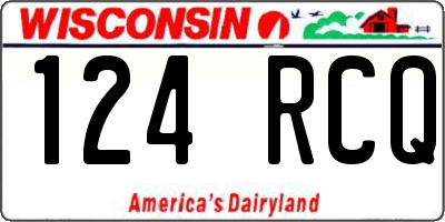 WI license plate 124RCQ