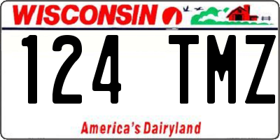 WI license plate 124TMZ
