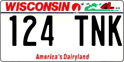 WI license plate 124TNK
