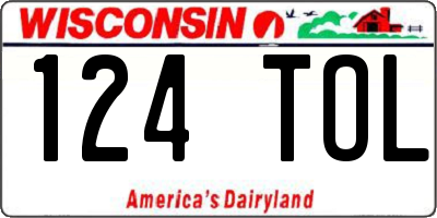 WI license plate 124TOL