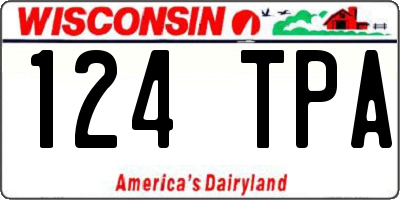 WI license plate 124TPA