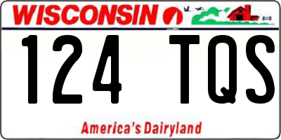 WI license plate 124TQS