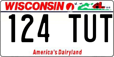 WI license plate 124TUT