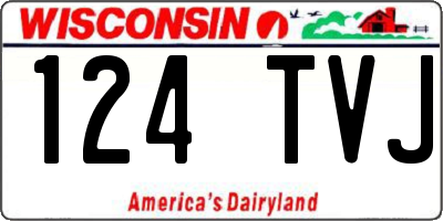 WI license plate 124TVJ