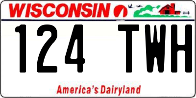 WI license plate 124TWH