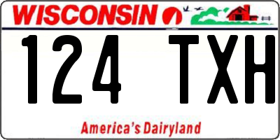 WI license plate 124TXH