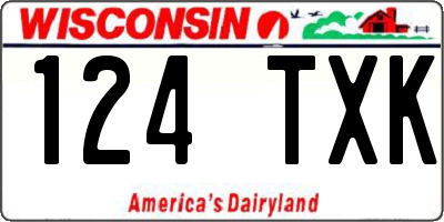 WI license plate 124TXK