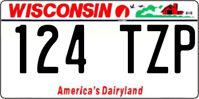 WI license plate 124TZP