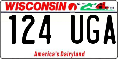 WI license plate 124UGA