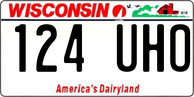 WI license plate 124UHO