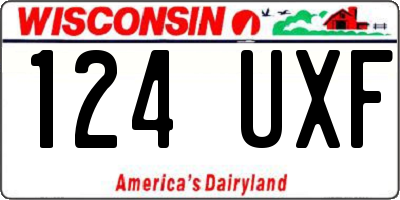 WI license plate 124UXF